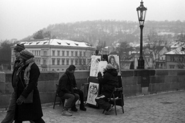 Street Painter on the Bridge